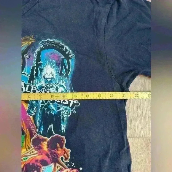 Busch Gardens Authentic Rare Theme Park Rides Y2K Colorful Graphic Tee Shirt L - Picture 5 of 7